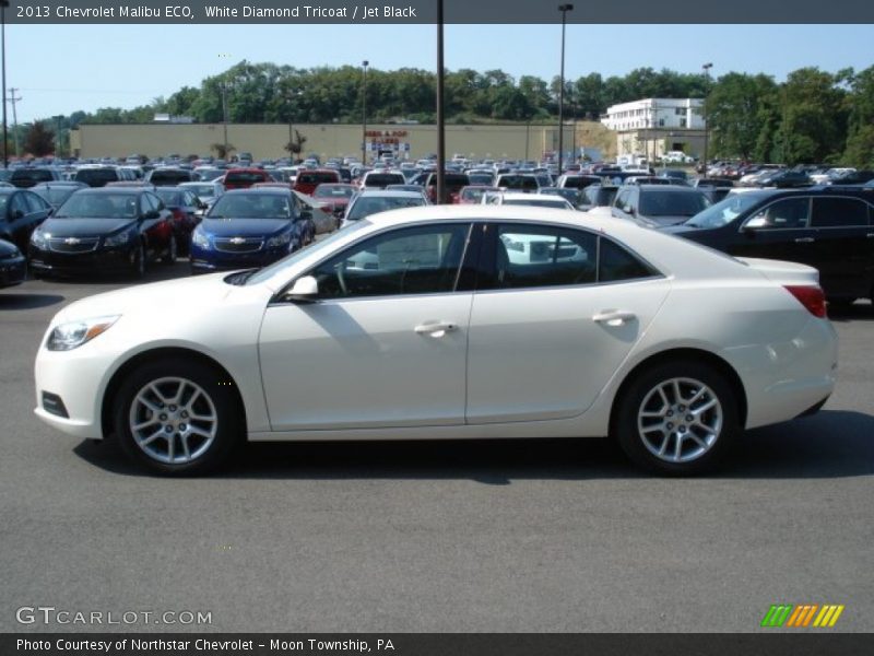 White Diamond Tricoat / Jet Black 2013 Chevrolet Malibu ECO