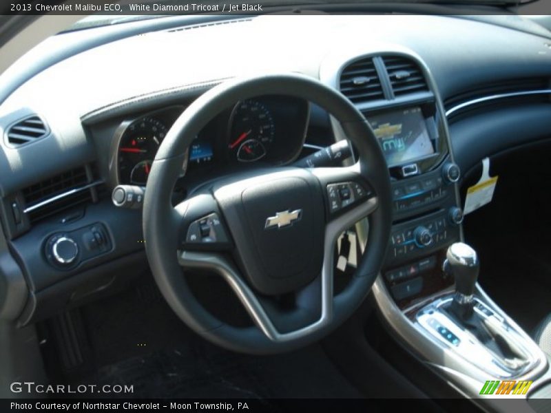 White Diamond Tricoat / Jet Black 2013 Chevrolet Malibu ECO