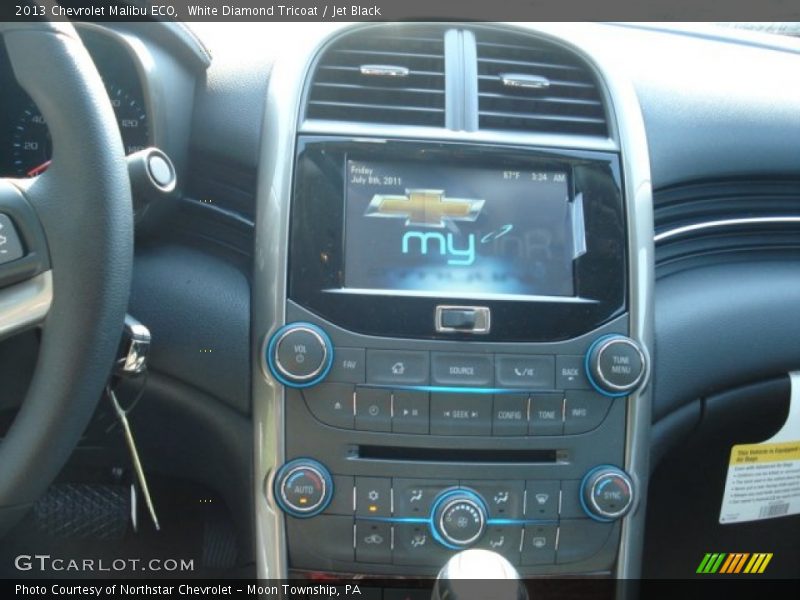White Diamond Tricoat / Jet Black 2013 Chevrolet Malibu ECO