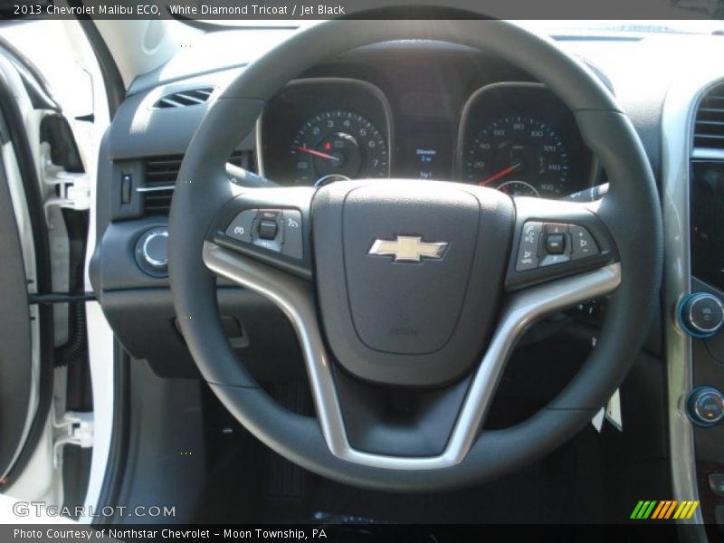White Diamond Tricoat / Jet Black 2013 Chevrolet Malibu ECO