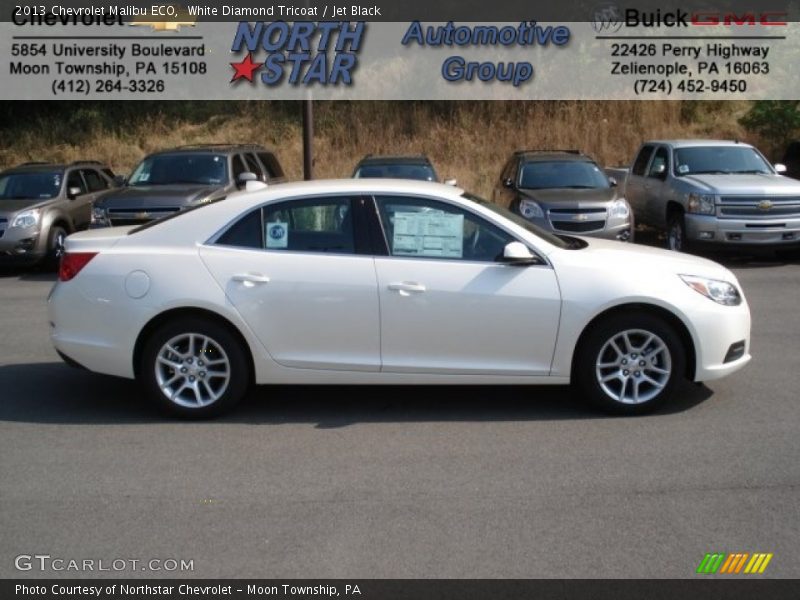 White Diamond Tricoat / Jet Black 2013 Chevrolet Malibu ECO