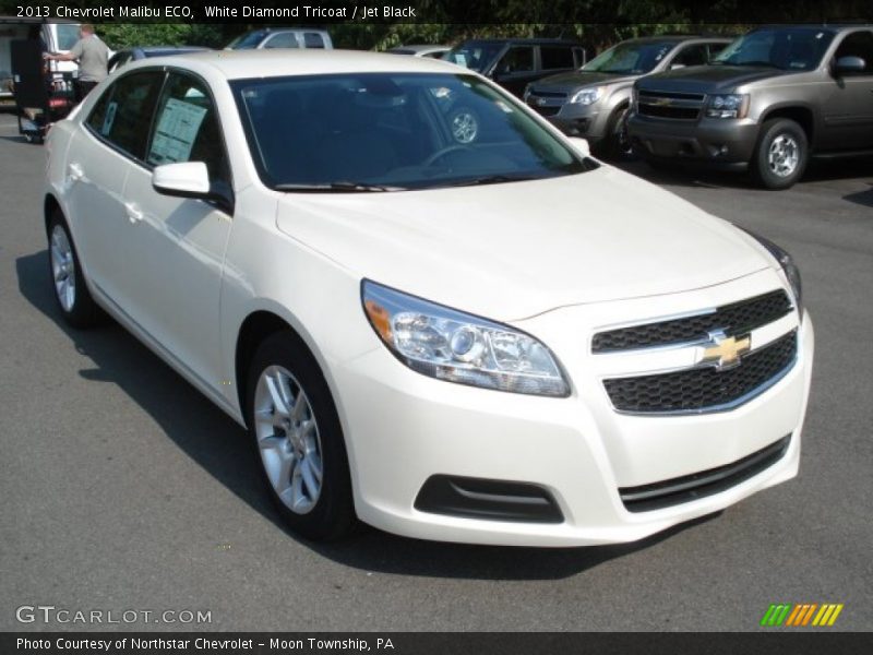 White Diamond Tricoat / Jet Black 2013 Chevrolet Malibu ECO