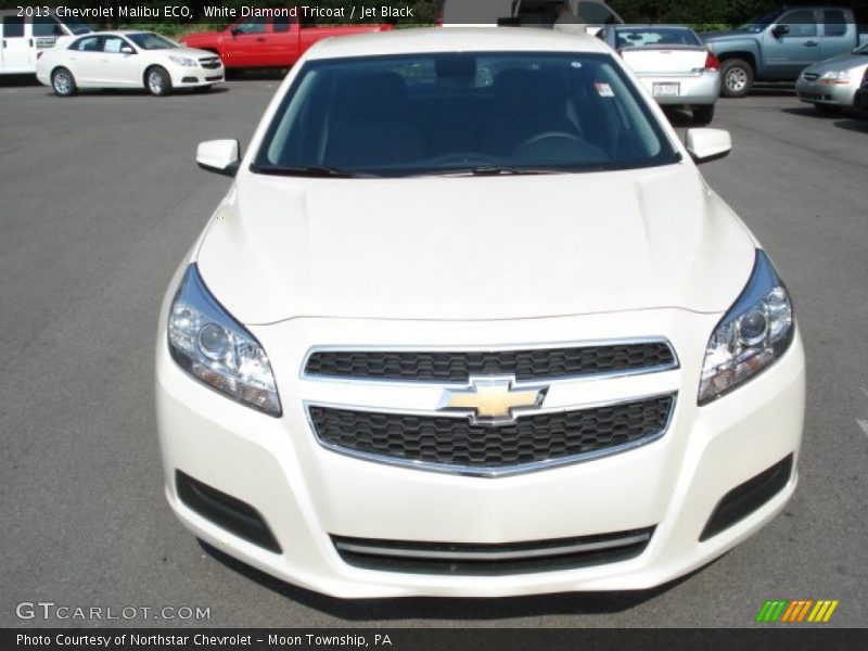 White Diamond Tricoat / Jet Black 2013 Chevrolet Malibu ECO