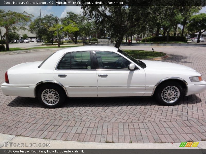 Vibrant White Clearcoat / Medium Parchment 2001 Mercury Grand Marquis GS