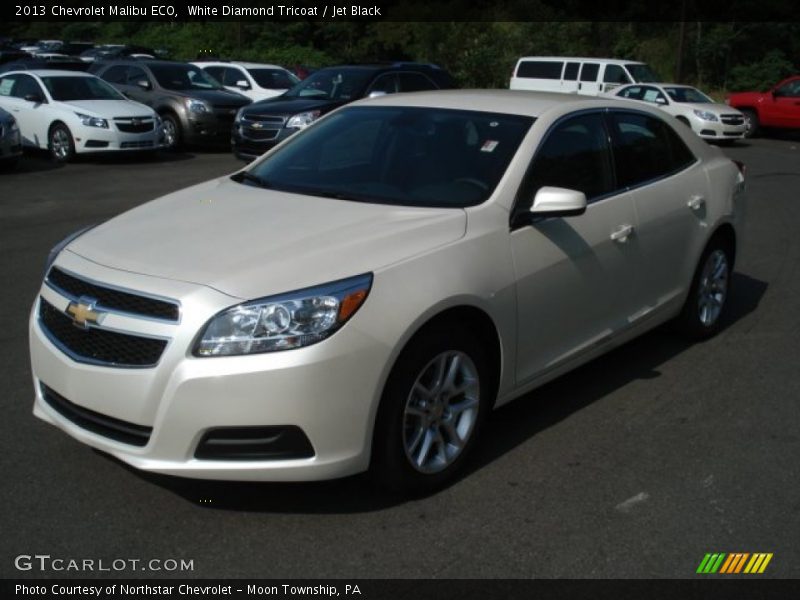 White Diamond Tricoat / Jet Black 2013 Chevrolet Malibu ECO