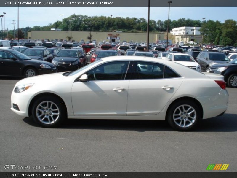 White Diamond Tricoat / Jet Black 2013 Chevrolet Malibu ECO