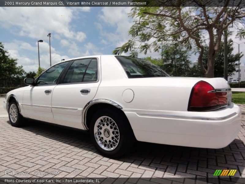 Vibrant White Clearcoat / Medium Parchment 2001 Mercury Grand Marquis GS