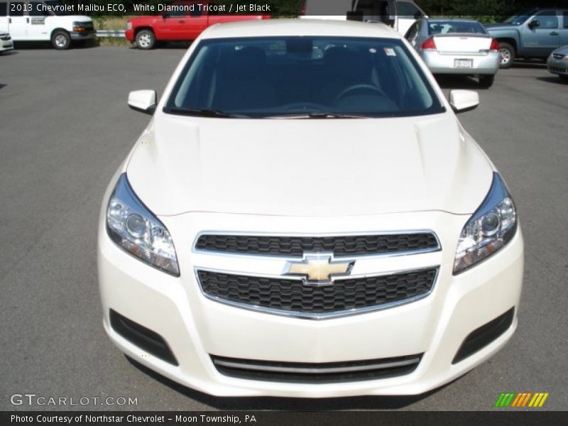 White Diamond Tricoat / Jet Black 2013 Chevrolet Malibu ECO