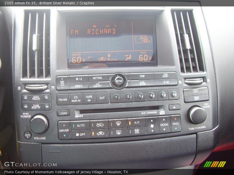 Brilliant Silver Metallic / Graphite 2005 Infiniti FX 35