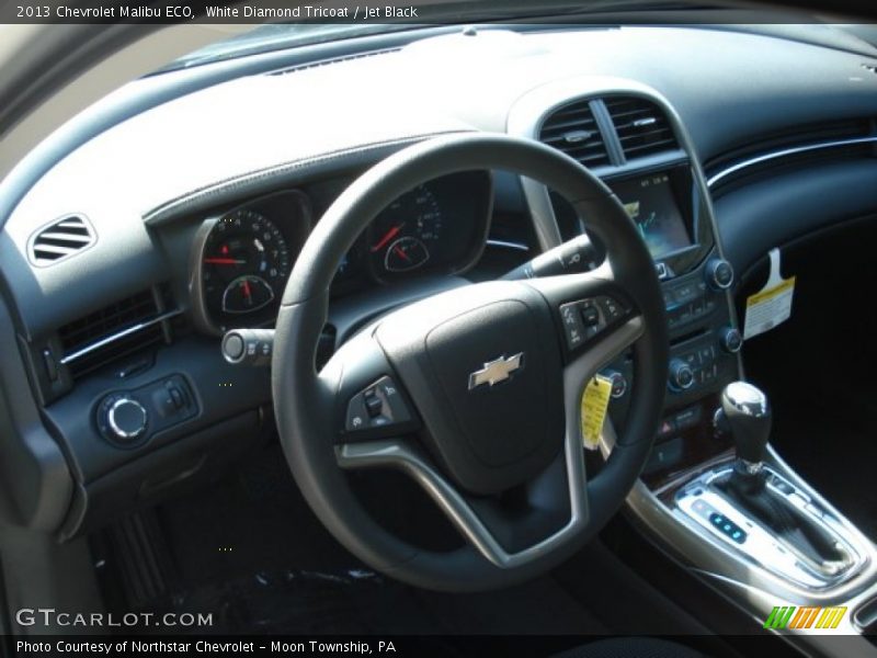 White Diamond Tricoat / Jet Black 2013 Chevrolet Malibu ECO