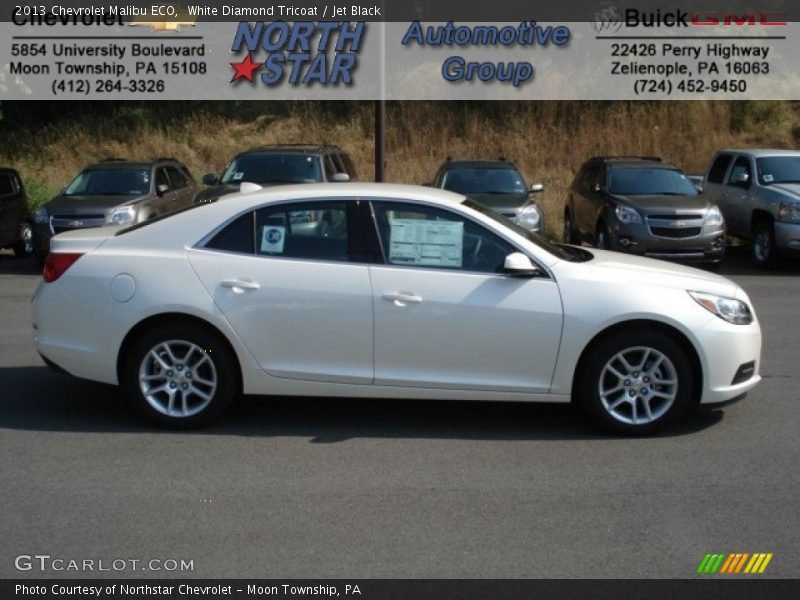 White Diamond Tricoat / Jet Black 2013 Chevrolet Malibu ECO