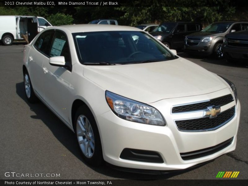 White Diamond Tricoat / Jet Black 2013 Chevrolet Malibu ECO