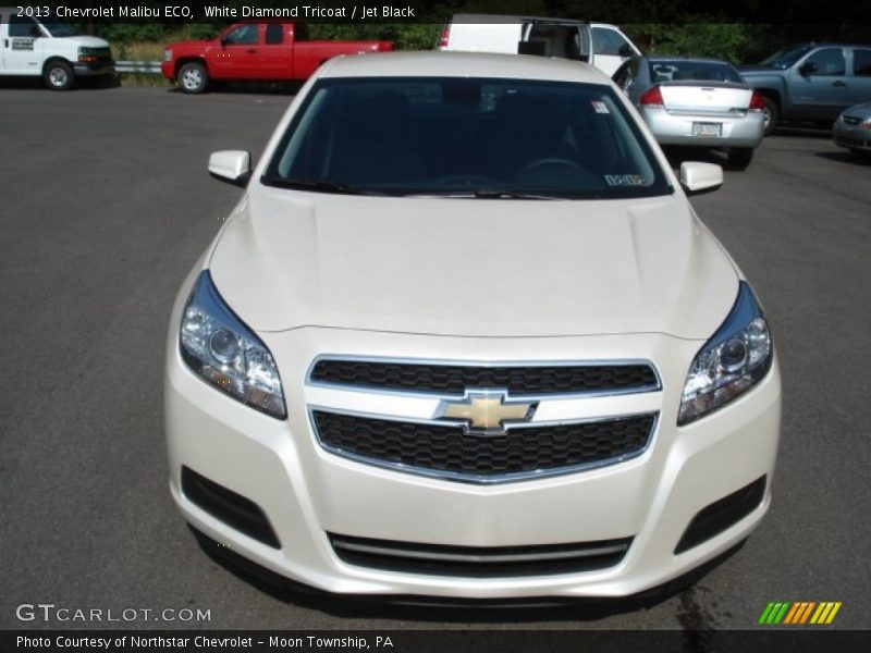 White Diamond Tricoat / Jet Black 2013 Chevrolet Malibu ECO