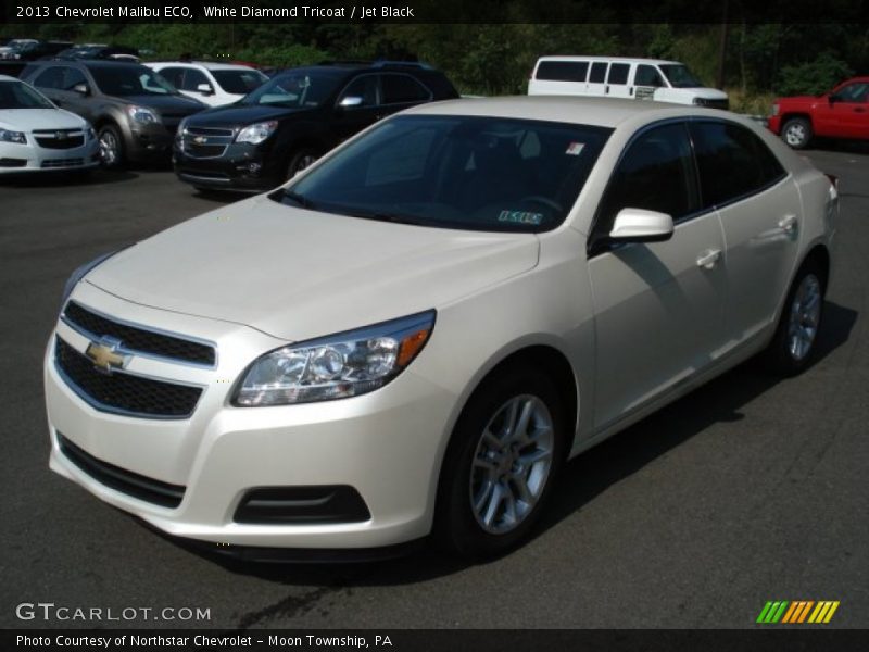 White Diamond Tricoat / Jet Black 2013 Chevrolet Malibu ECO