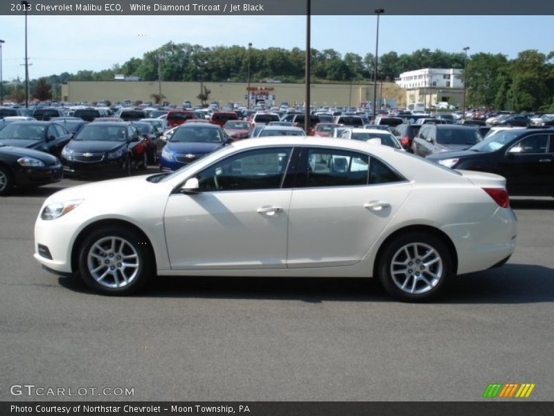 White Diamond Tricoat / Jet Black 2013 Chevrolet Malibu ECO