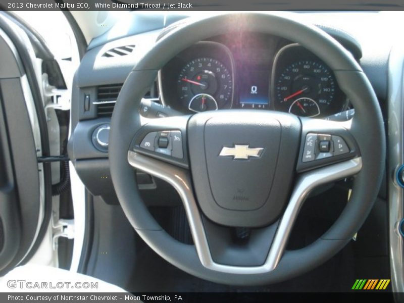 White Diamond Tricoat / Jet Black 2013 Chevrolet Malibu ECO