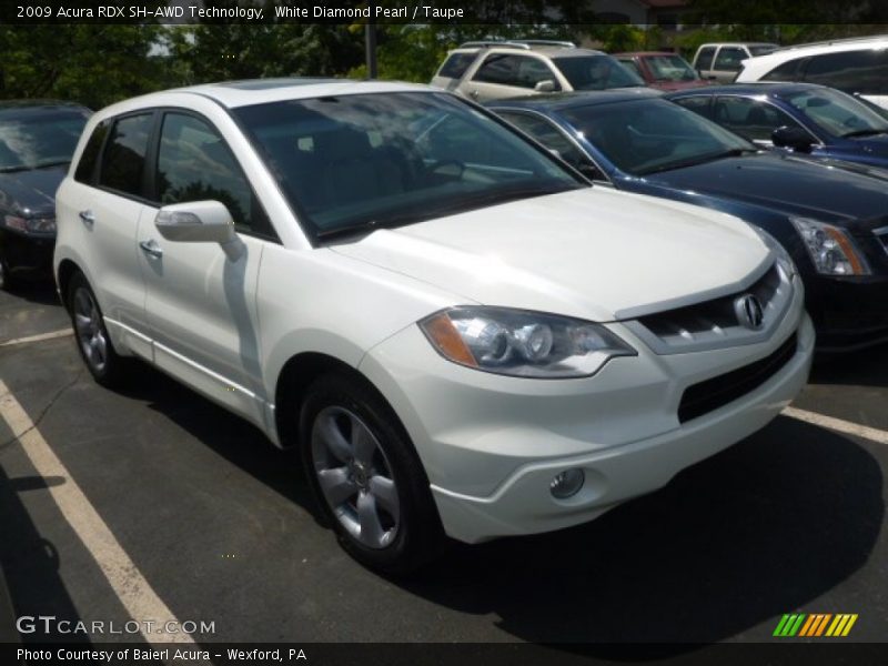 White Diamond Pearl / Taupe 2009 Acura RDX SH-AWD Technology
