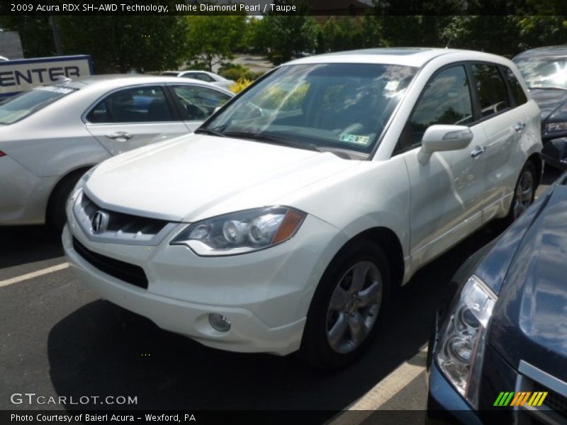 White Diamond Pearl / Taupe 2009 Acura RDX SH-AWD Technology