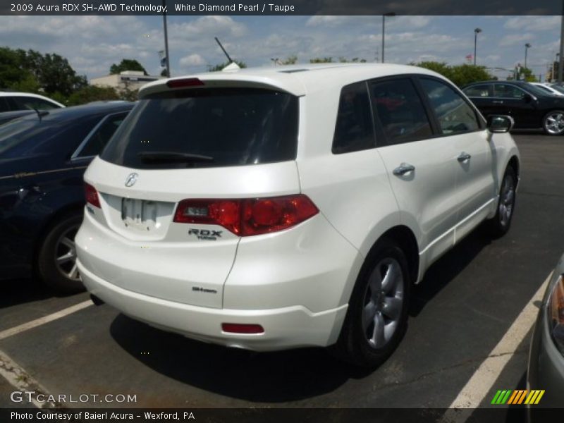 White Diamond Pearl / Taupe 2009 Acura RDX SH-AWD Technology