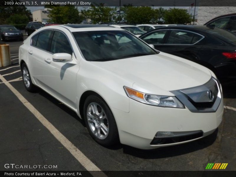 White Diamond Pearl / Ebony 2009 Acura TL 3.5
