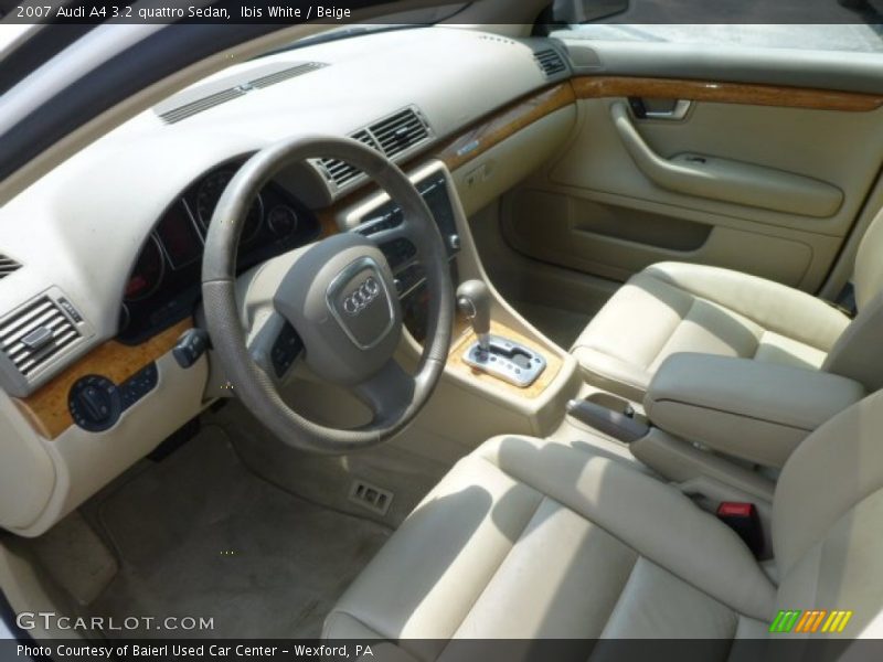 Ibis White / Beige 2007 Audi A4 3.2 quattro Sedan