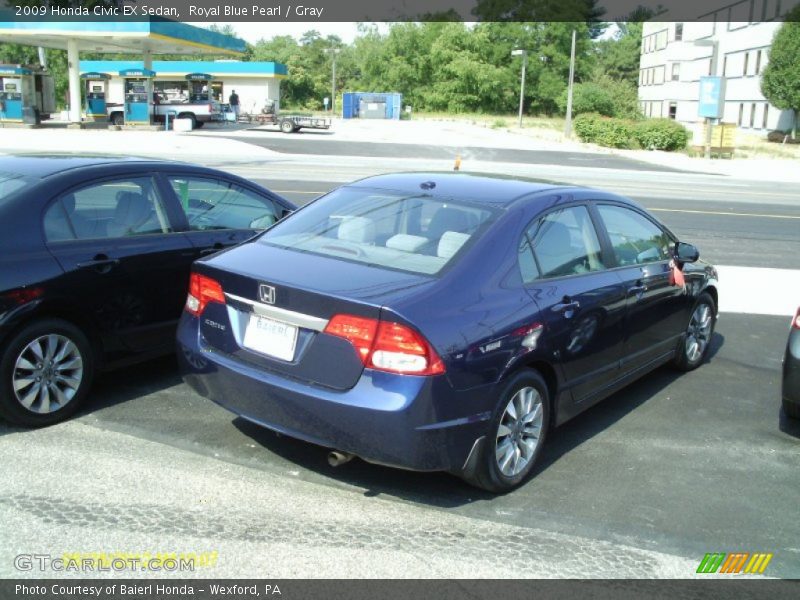 Royal Blue Pearl / Gray 2009 Honda Civic EX Sedan