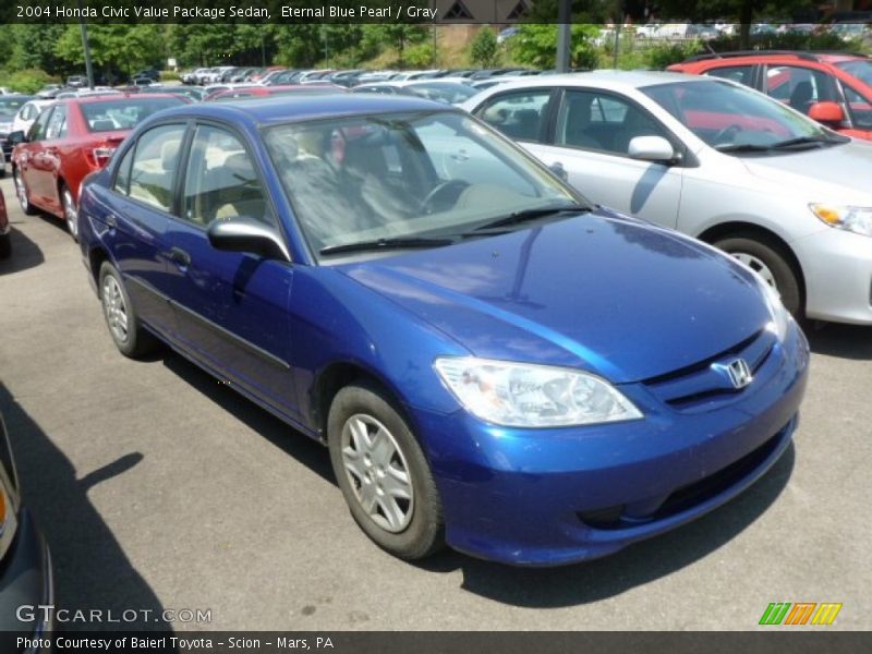 Eternal Blue Pearl / Gray 2004 Honda Civic Value Package Sedan