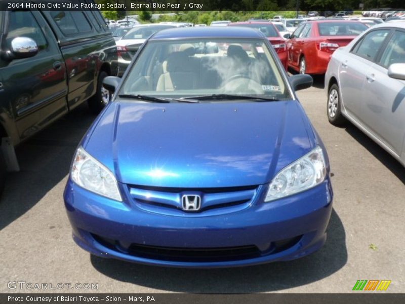 Eternal Blue Pearl / Gray 2004 Honda Civic Value Package Sedan