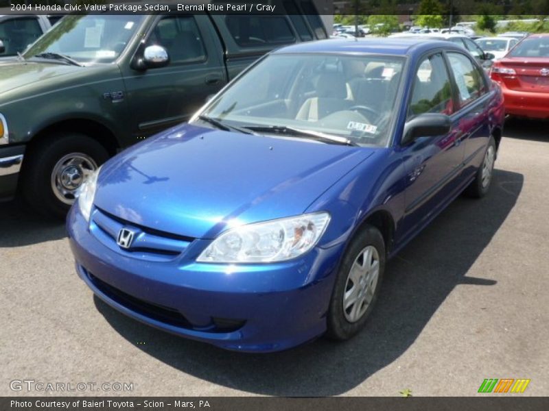 Eternal Blue Pearl / Gray 2004 Honda Civic Value Package Sedan