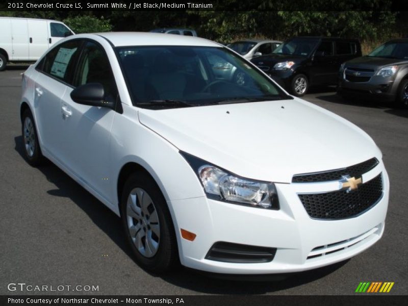 Summit White / Jet Black/Medium Titanium 2012 Chevrolet Cruze LS