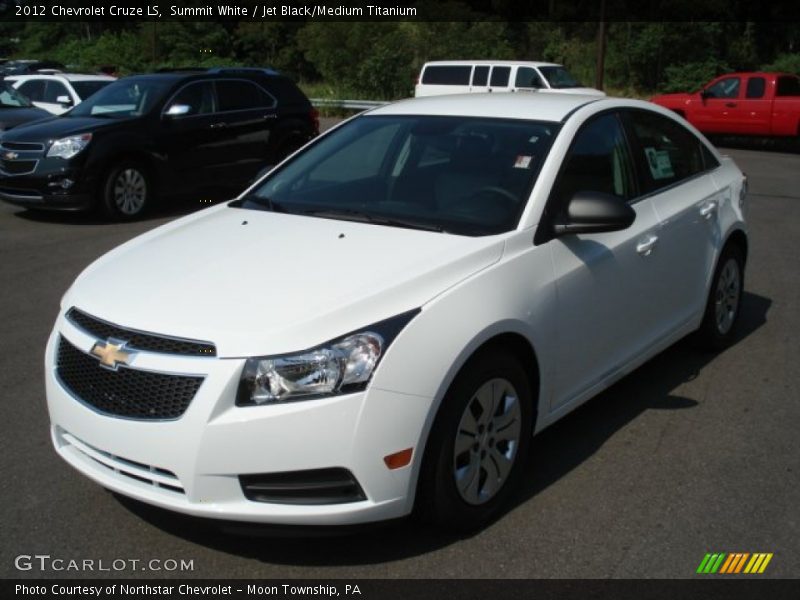 Summit White / Jet Black/Medium Titanium 2012 Chevrolet Cruze LS