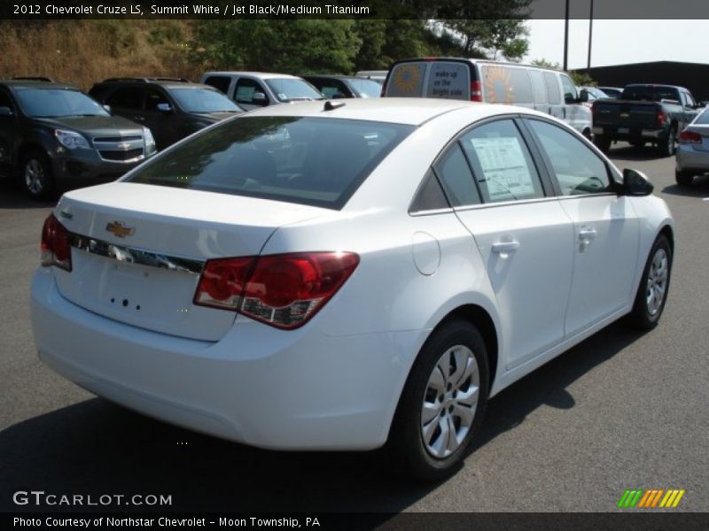 Summit White / Jet Black/Medium Titanium 2012 Chevrolet Cruze LS