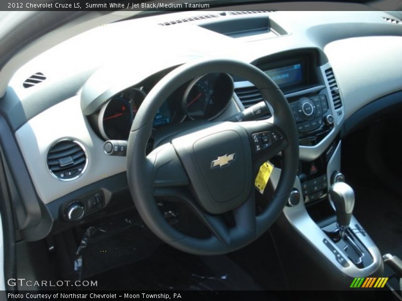 Summit White / Jet Black/Medium Titanium 2012 Chevrolet Cruze LS