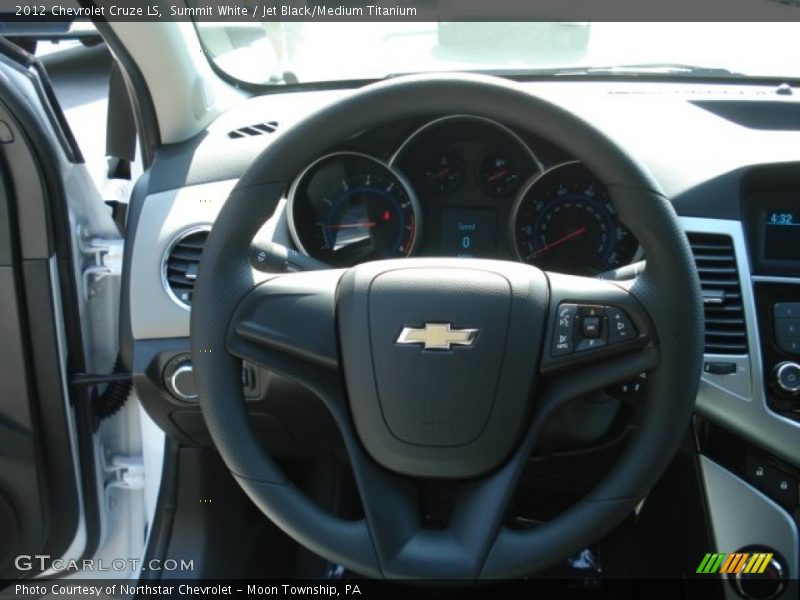 Summit White / Jet Black/Medium Titanium 2012 Chevrolet Cruze LS