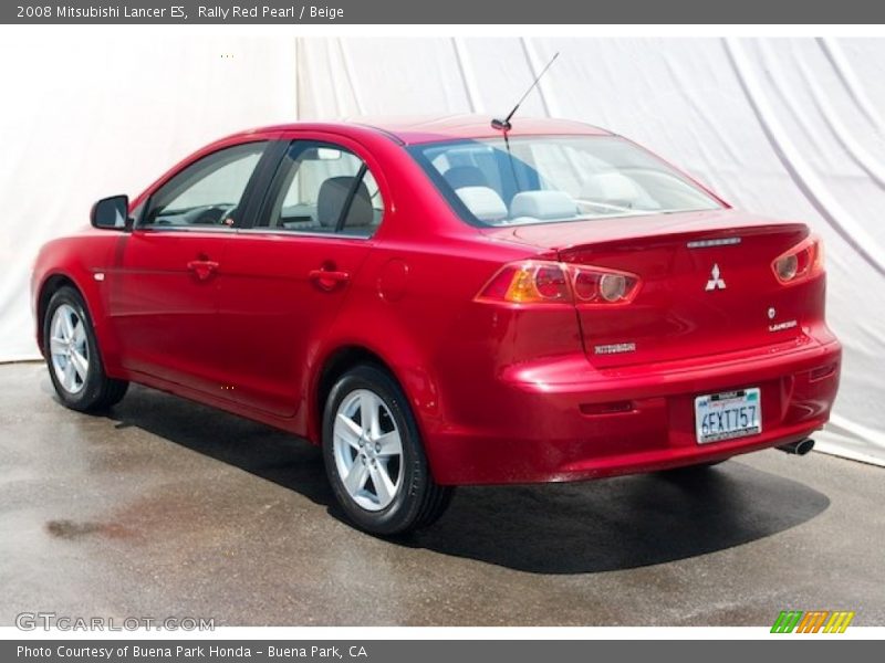 Rally Red Pearl / Beige 2008 Mitsubishi Lancer ES
