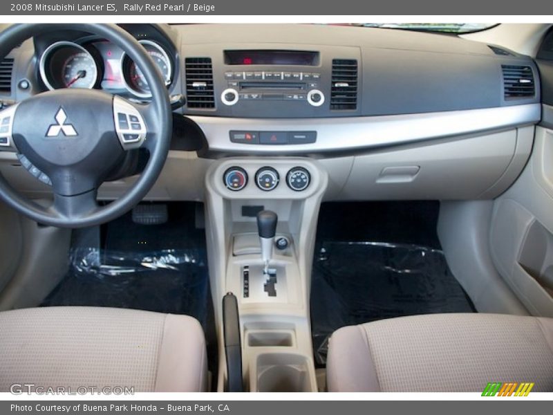 Rally Red Pearl / Beige 2008 Mitsubishi Lancer ES