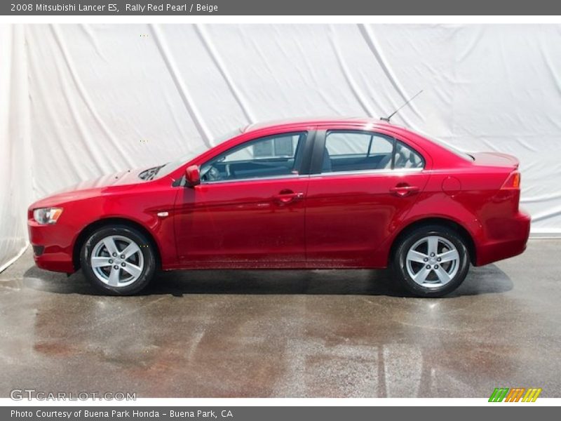 Rally Red Pearl / Beige 2008 Mitsubishi Lancer ES