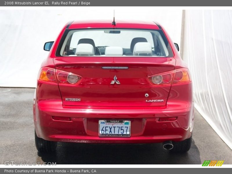 Rally Red Pearl / Beige 2008 Mitsubishi Lancer ES
