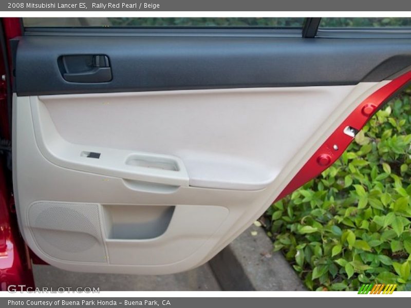 Rally Red Pearl / Beige 2008 Mitsubishi Lancer ES
