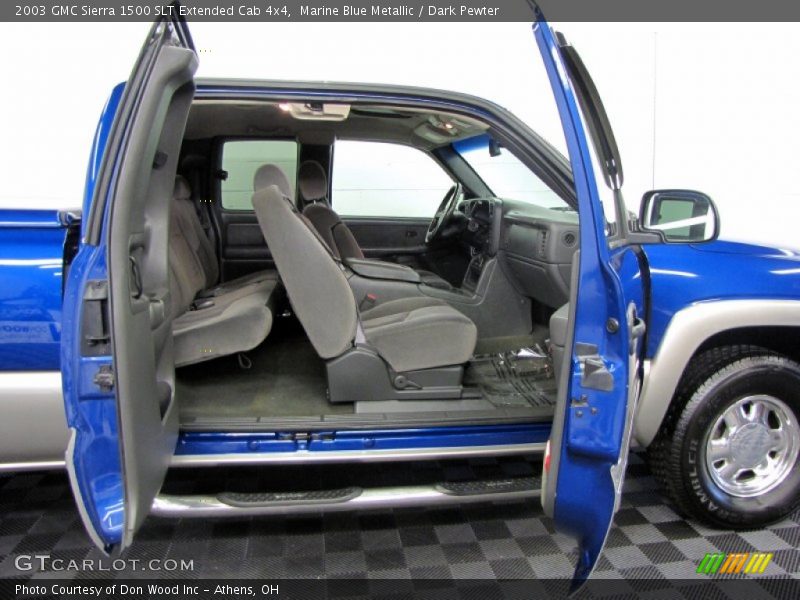 Marine Blue Metallic / Dark Pewter 2003 GMC Sierra 1500 SLT Extended Cab 4x4
