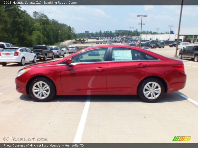 Sparkling Ruby / Camel 2013 Hyundai Sonata GLS