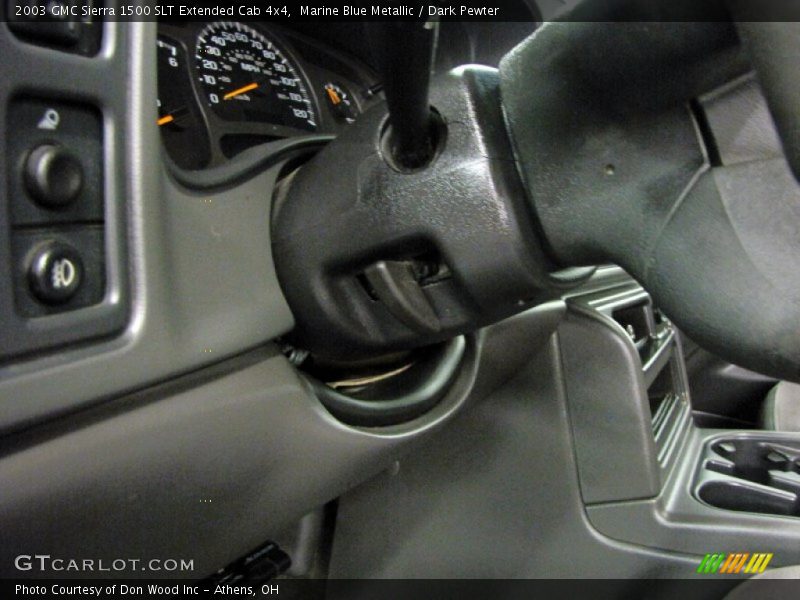 Marine Blue Metallic / Dark Pewter 2003 GMC Sierra 1500 SLT Extended Cab 4x4