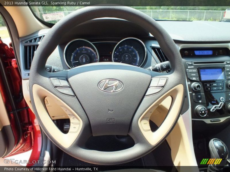 Sparkling Ruby / Camel 2013 Hyundai Sonata GLS