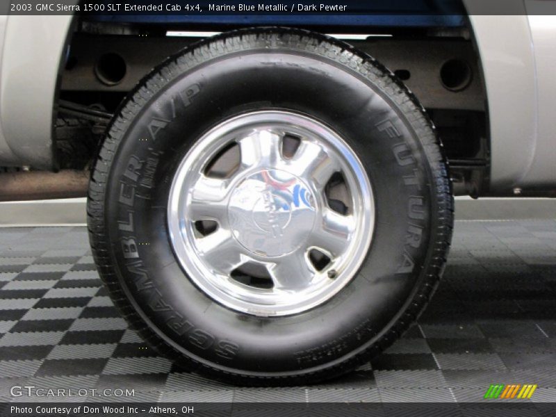 Marine Blue Metallic / Dark Pewter 2003 GMC Sierra 1500 SLT Extended Cab 4x4