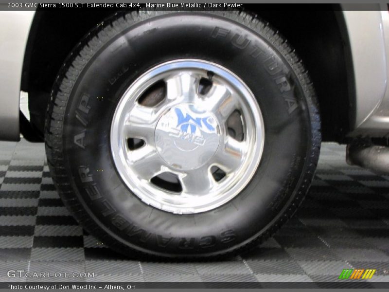 Marine Blue Metallic / Dark Pewter 2003 GMC Sierra 1500 SLT Extended Cab 4x4