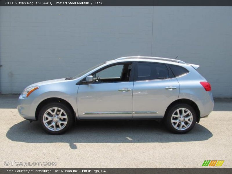 Frosted Steel Metallic / Black 2011 Nissan Rogue SL AWD