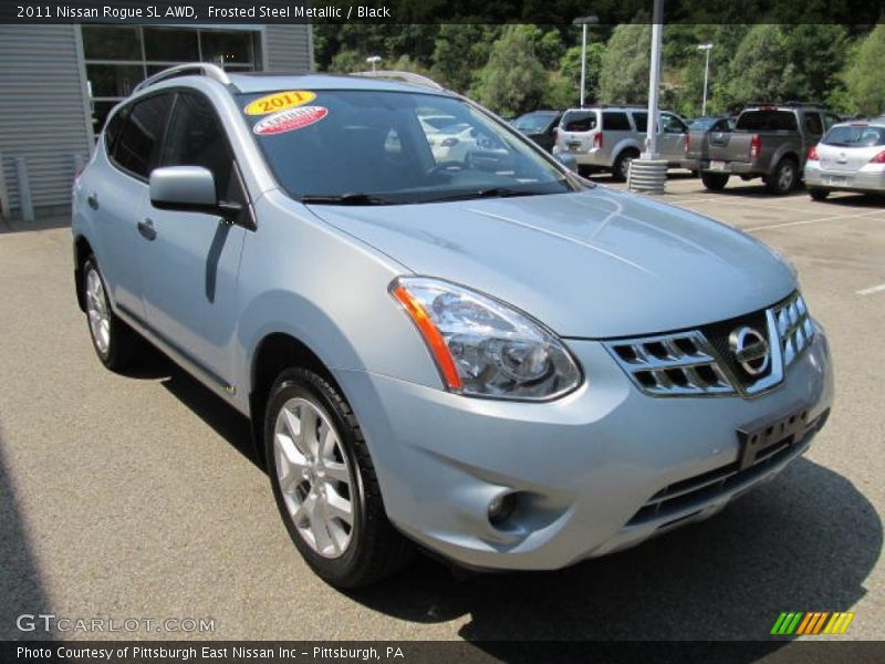 Frosted Steel Metallic / Black 2011 Nissan Rogue SL AWD