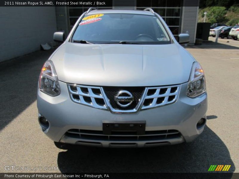 Frosted Steel Metallic / Black 2011 Nissan Rogue SL AWD