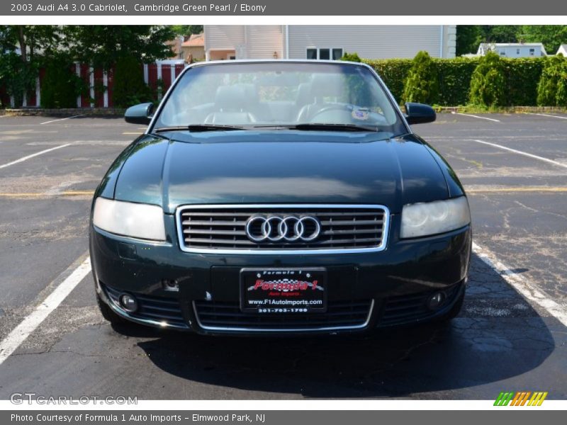 Cambridge Green Pearl / Ebony 2003 Audi A4 3.0 Cabriolet