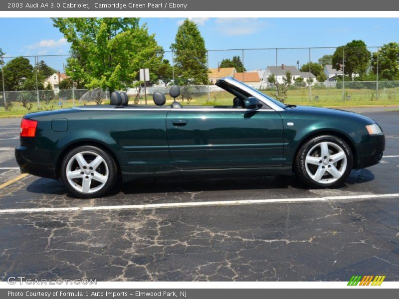  2003 A4 3.0 Cabriolet Cambridge Green Pearl